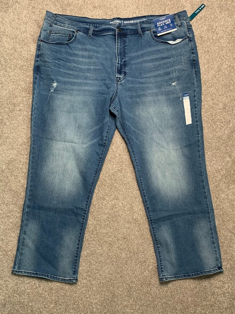 Men's Arizona Advance Flex 360 Athletic Taper Jeans Big & Tall SZ 50 X 30 NWT